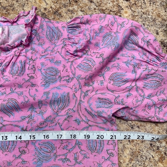 Apiece Apart Los Altos Floral Print Mock Neck Blouse Small - Picture 11 of 12